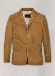 Ginger Brown Suede Leather Blazer
