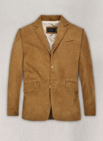 Ginger Brown Suede Leather Blazer