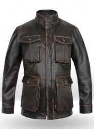 Rubbed Dark Brown Jensen Ross Supernatural 7 Leather Jacket