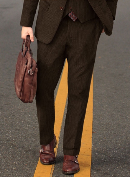 Rich Brown Thick Corduroy Suit