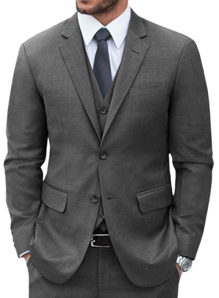 Napolean Mid Charcoal Wool Suit