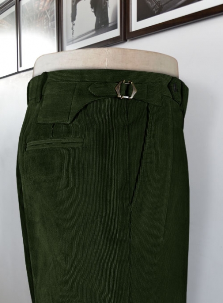 Olive Green Colonel Corduroy Trousers