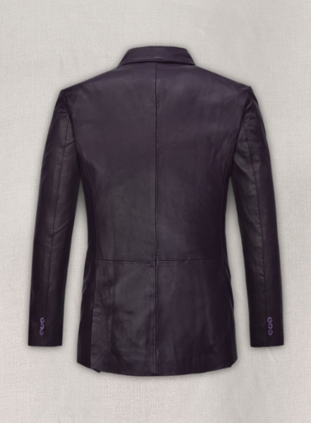 Purple Hampton Leather Blazer