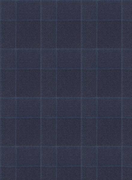 Navy Mont Checks Flannel Wool Jacket