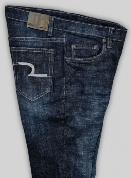 Dodgers Blue Stretch Hard Wash Whisker Jeans - Look #682