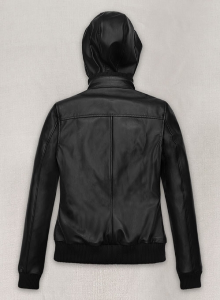 Symphony Detachable Hood Leather Jacket