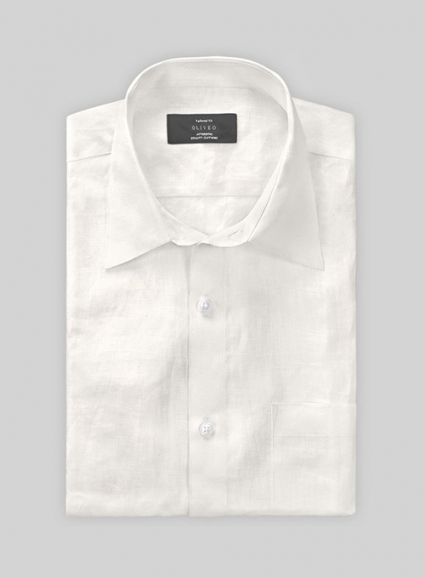 Pure Natural Linen Shirt - Half Sleeves