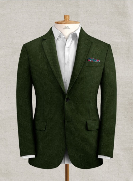 Solbiati Bottle Green Seersucker Jacket