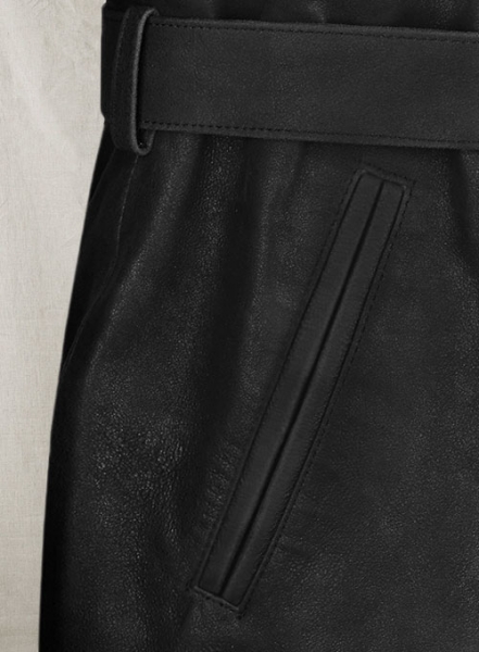 Distressed Black Aiden Pearce Watch Dog Leather Trench Coat
