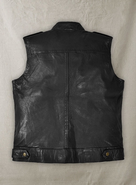 Leather Biker Vest # 313