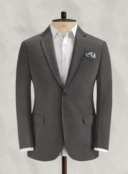Charcoal Gray Stretch Chino Jacket