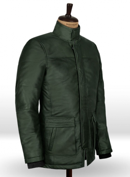 Soft Deep Olive Leather Jacket # 1000