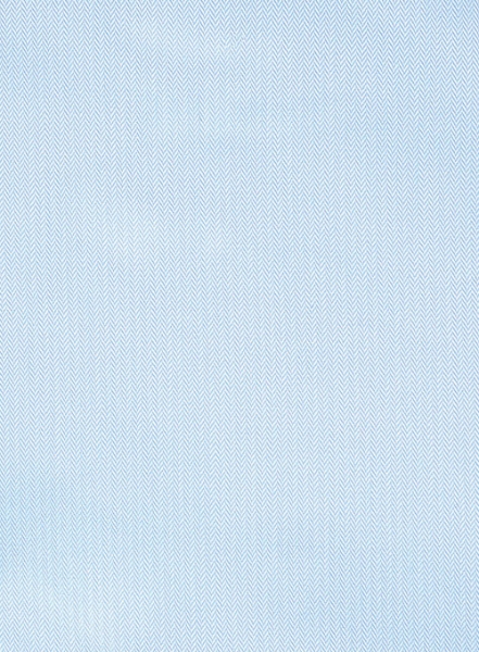 Sky Blue Herringbone Cotton Shirt - Half Sleeves
