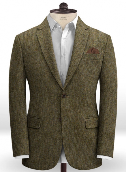 Harris Tweed Ridge Brown Herringbone Suit