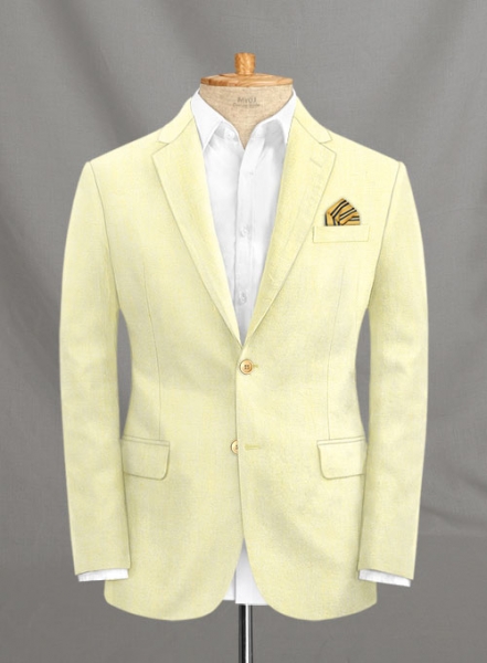 Italian Linen Melon Yellow Suit