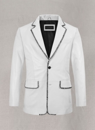 Black Striped White Medieval Blazer Black Striped White Medieval Blazer