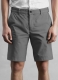 Gray Feather Cotton Canvas Stretch Shorts