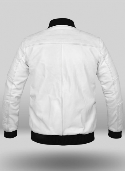White Leather Jacket # 642