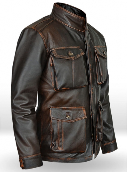 Rubbed Dark Brown Jensen Ross Supernatural 7 Leather Jacket