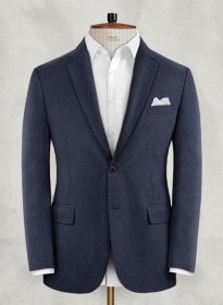 Reda Flannel Blue Wool Jacket