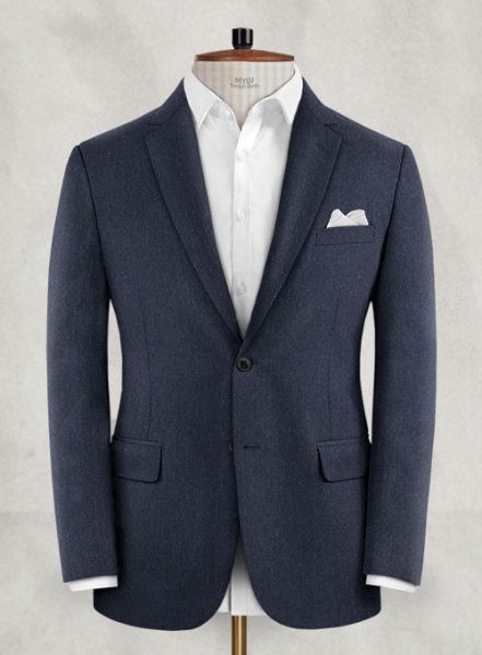 Reda Flannel Blue Wool Jacket