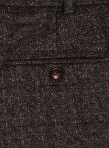 Vintage Jones Dark Brown Checks Tweed Suit