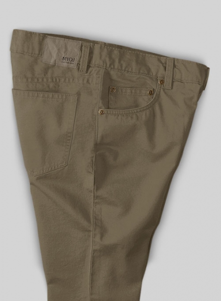 Earthy Brown Cotton Power Stretch Chino Jeans