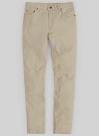 Sand Feather Cotton Canvas Stretch Jeans