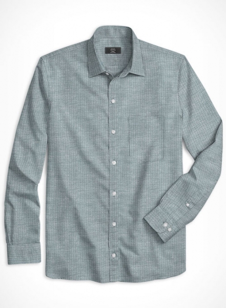 Cotton Stretch Herringbone Aebi Shirt - Full Sleeves