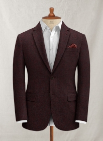 Italian Mahogany Red Tweed Jacket