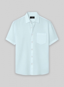 Light Blue Stretch Poplene Shirt - Half Sleeves