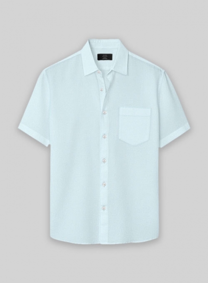 Light Blue Stretch Poplene Shirt - Half Sleeves