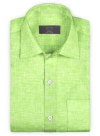 Roman Fume Green Linen Shirt - Full Sleeves