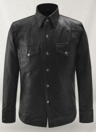 Leather Shirt Jacket - #1S  Leather Shirt Jacket - #1S