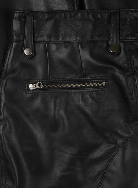 Thrill Leather Biker Jeans