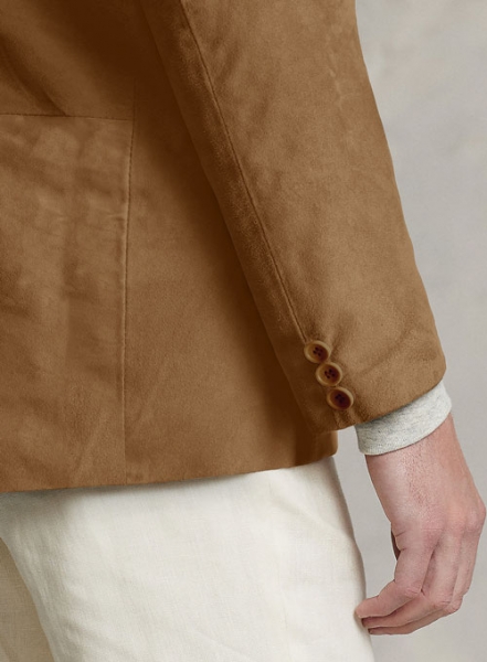 Oak Brown Suede Leather Blazer