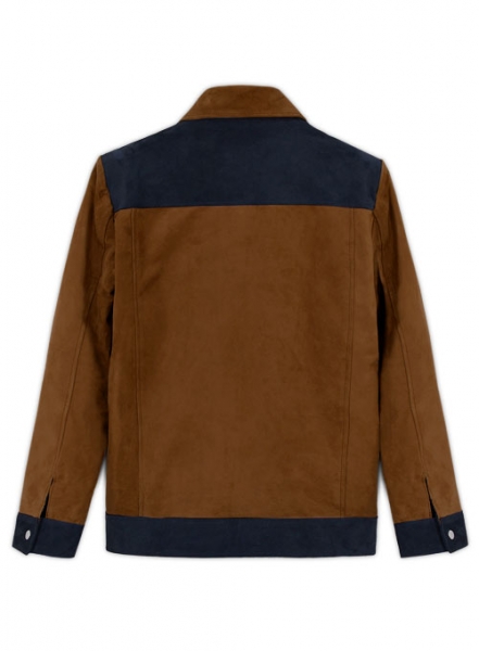 Soft Caramel Brown Suede Cristiano Ronaldo Leather Jacket #1