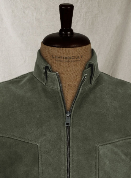 Vintage Italian Olive Taylor Lautner Leather Jacket