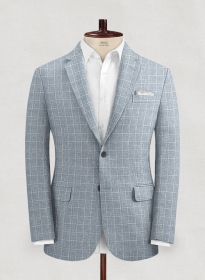 Italian Linen Lusso Cadet Blue Jacket