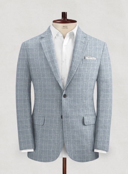 Italian Linen Lusso Cadet Blue Jacket