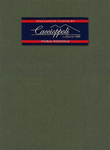 Caccioppoli Cotton Gabardine Oak Green Jacket