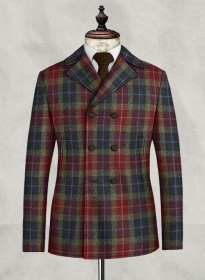 Harris Tweed Oscar Tartan Pea Coat