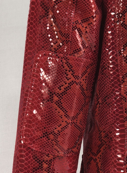 Bold Red Python Floyd Mayweather Leather Blazer
