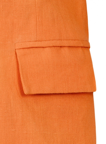 Pure Neon Orange Linen Sailing Blazer