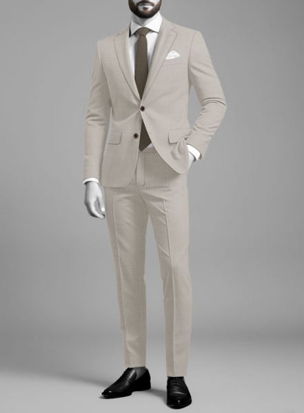 Napolean Muted Beige Wool Suit