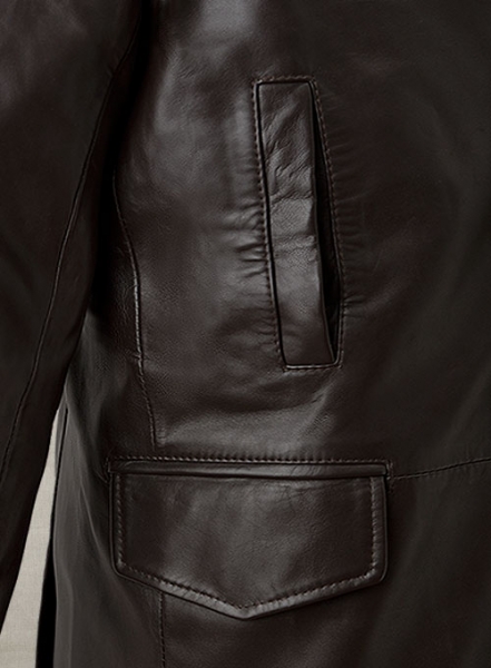 Aaron Eckhart Love Happens Leather Trench Coat