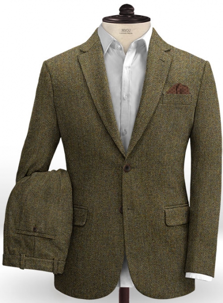 Harris Tweed Ridge Brown Herringbone Suit