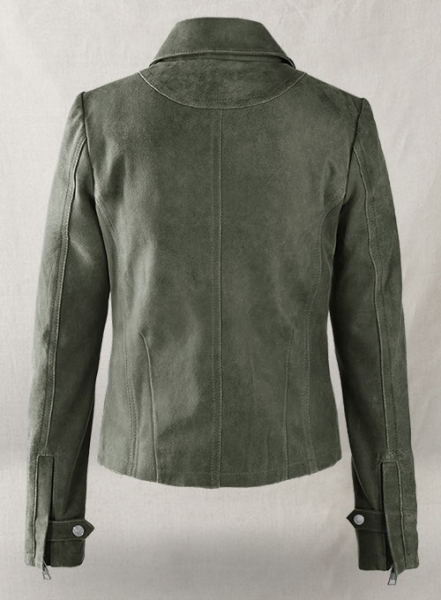 Vintage Italian Olive Leather Jacket #277