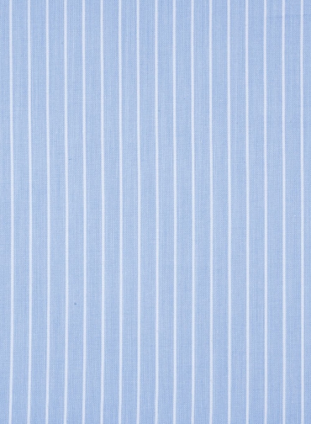 Italian Cotton Blue Stripes Shirt - Half Sleeves