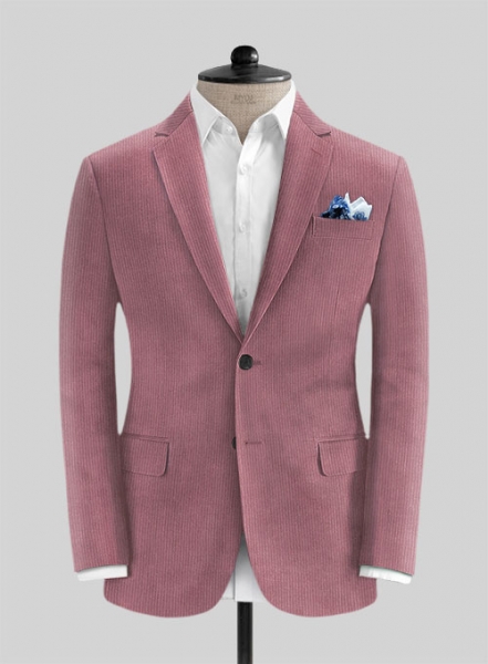 Pink Opera Thick Stretch Corduroy Jacket